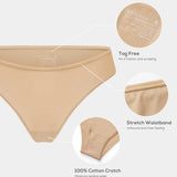 Women's Cheeky High Cut Bikini 3 Pack Soft Tan (3pack)