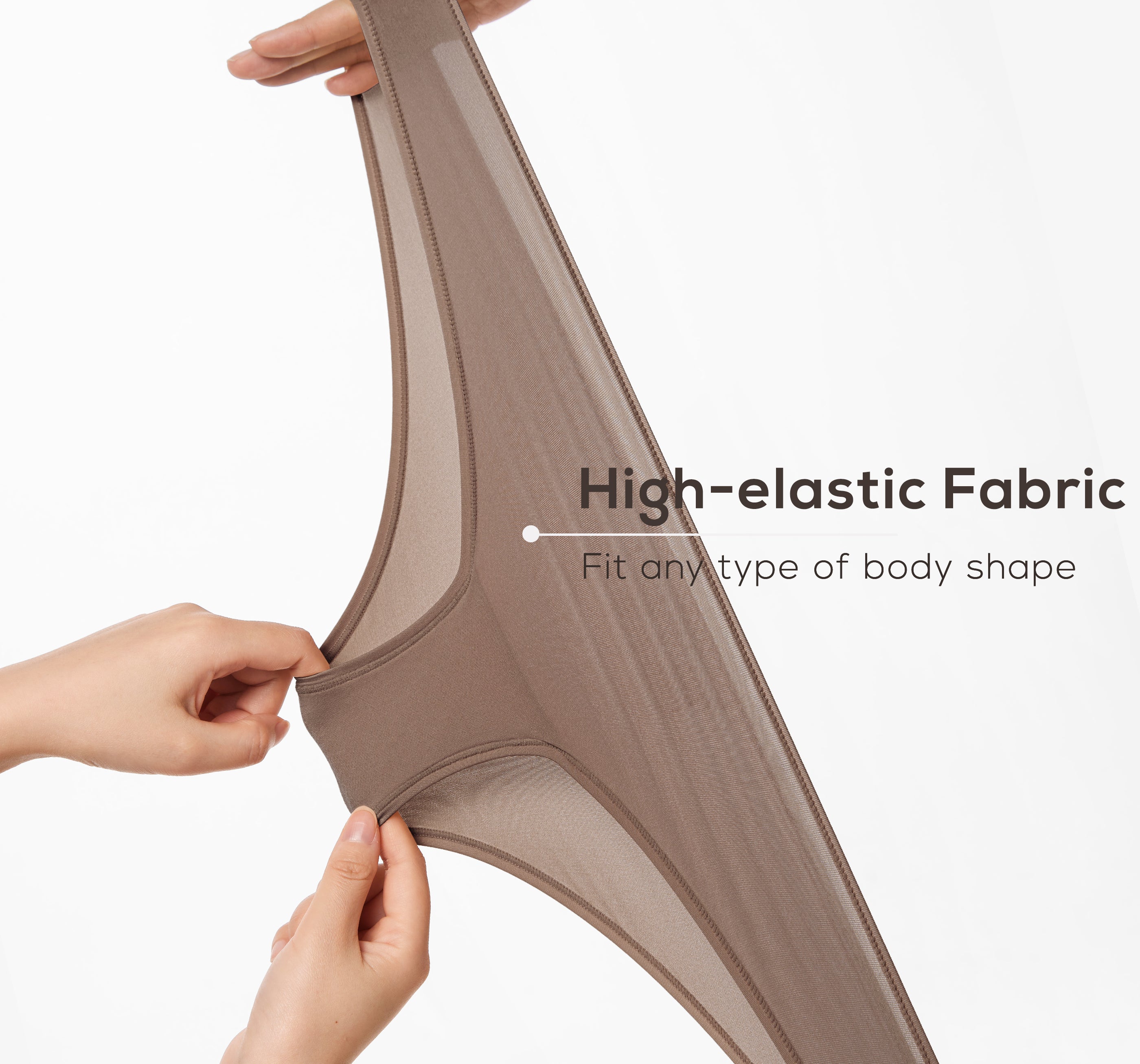 Women's Cheeky High Cut Bikini 3 Pack Brown Purple (3pack)