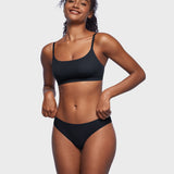 Women's Cheeky High Cut Bikini 3 Pack Black (3pack)