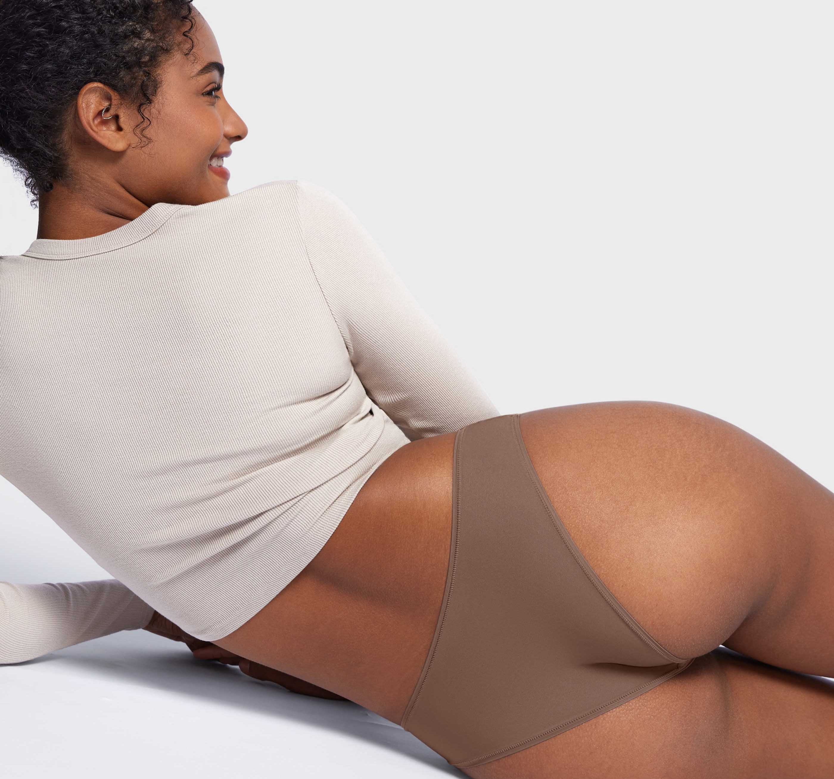 Women's Cheeky High Cut Bikini 3 Pack Brown Purple (3pack)