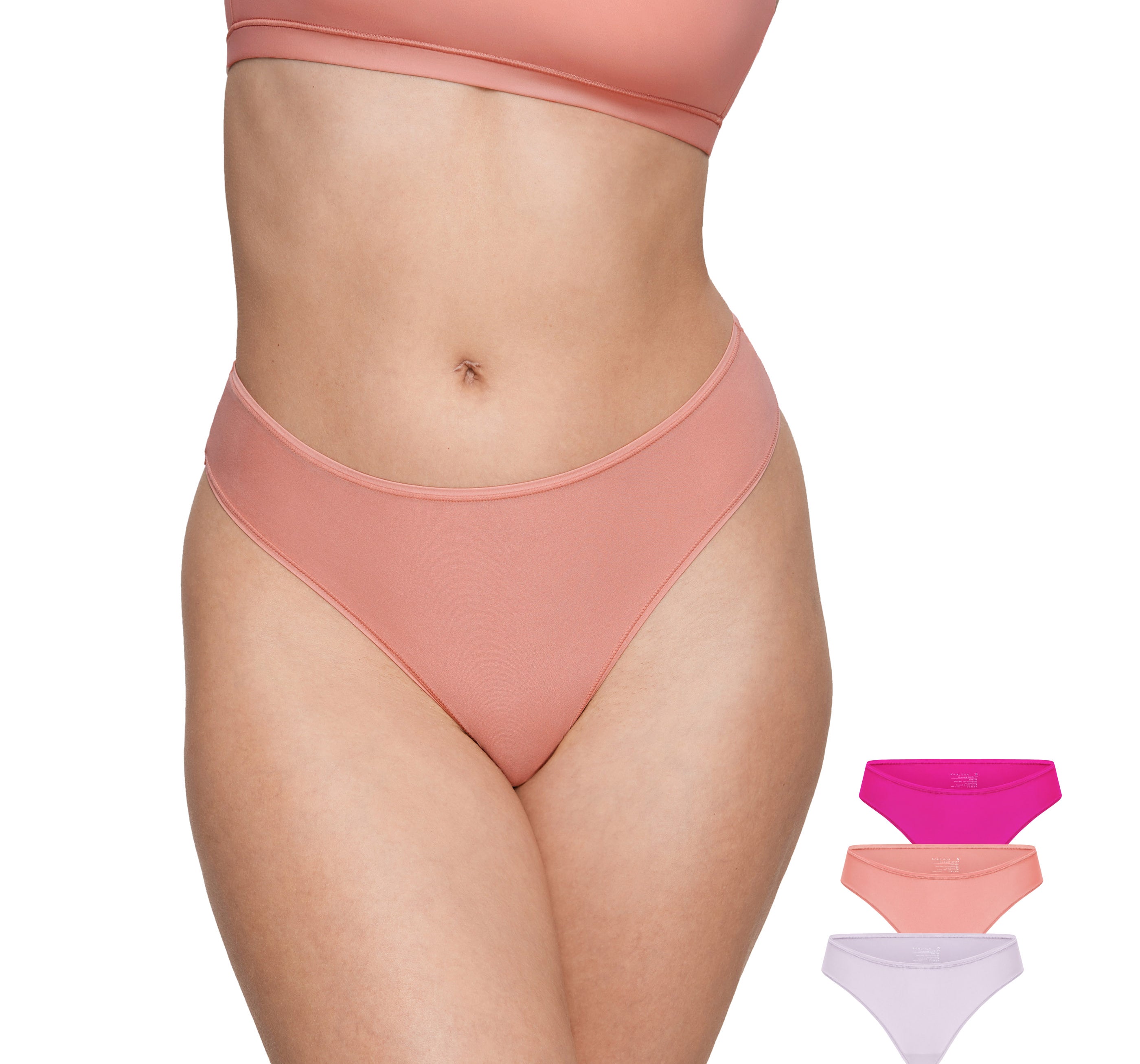 Women's Cheeky High Cut Bikini 3 Pack Chic 2 (3pack)