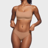 Women's Cheeky High Cut Bikini 3 Pack Natural (3pack)