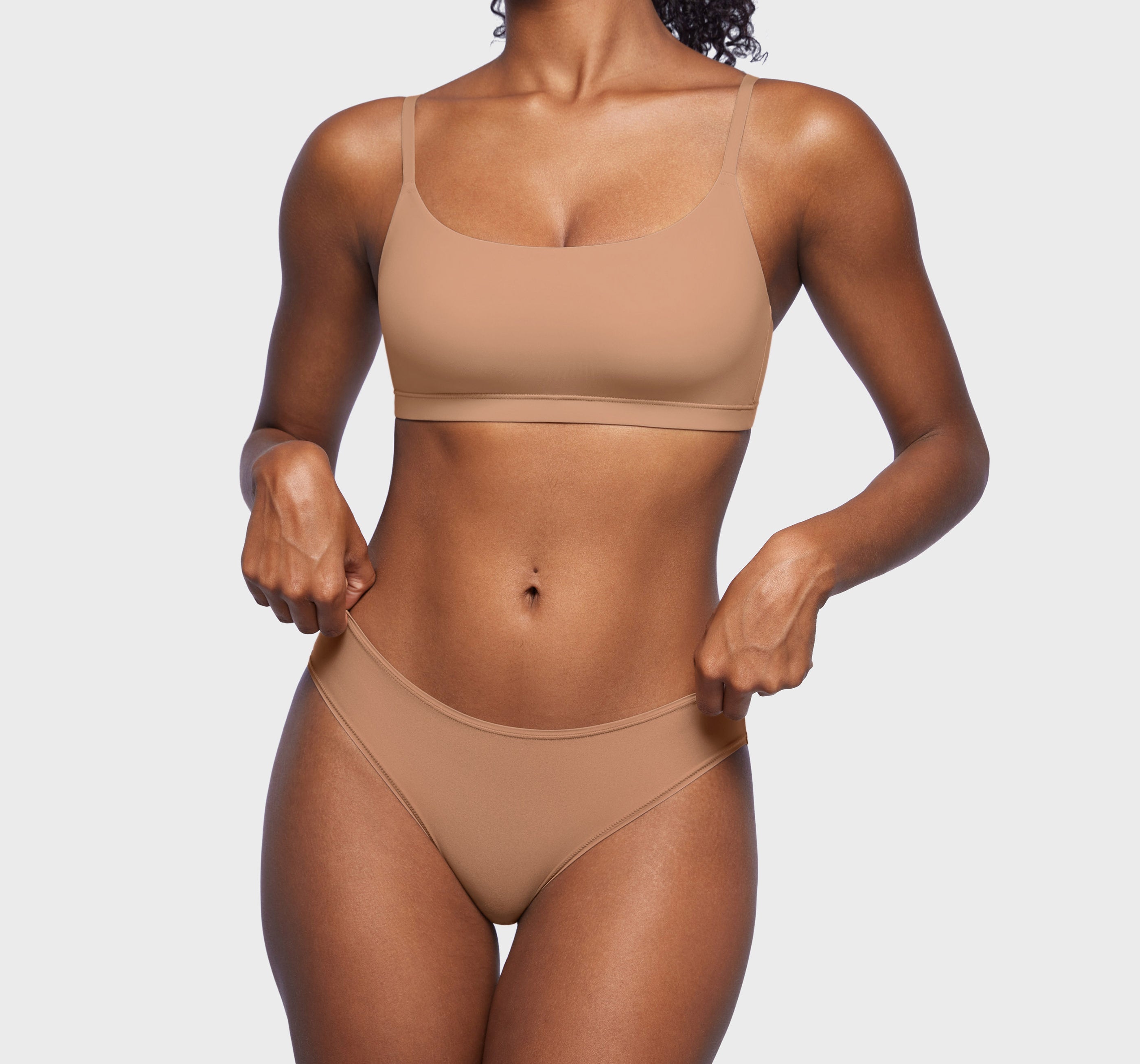 Women's Cheeky High Cut Bikini 3 Pack Natural (3pack)