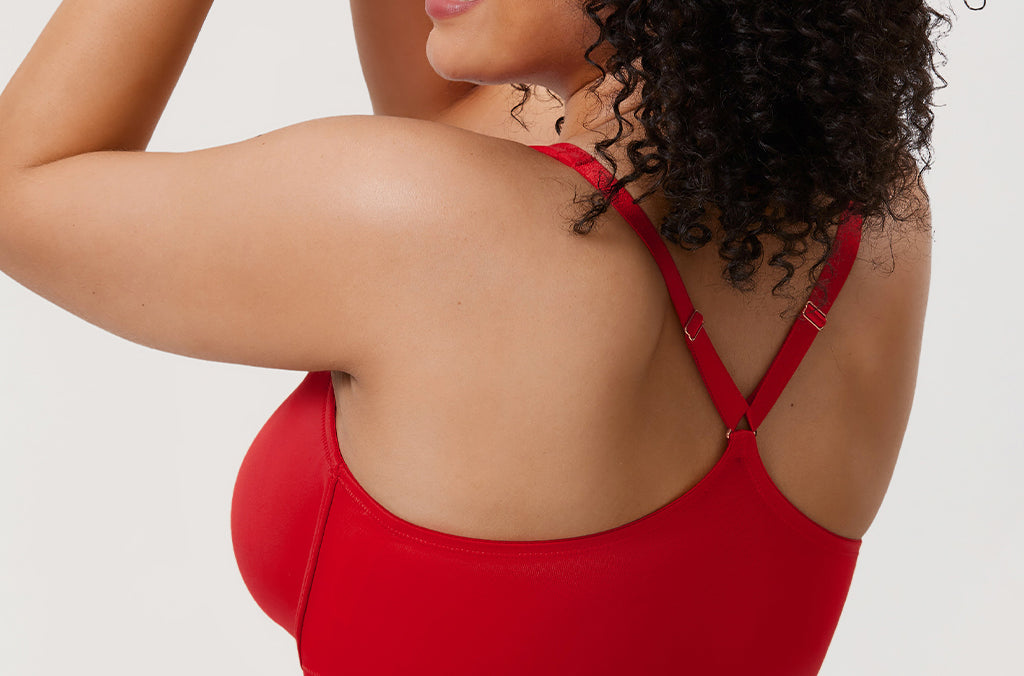 Women's Plunge Racerback Front Closure Bra Black