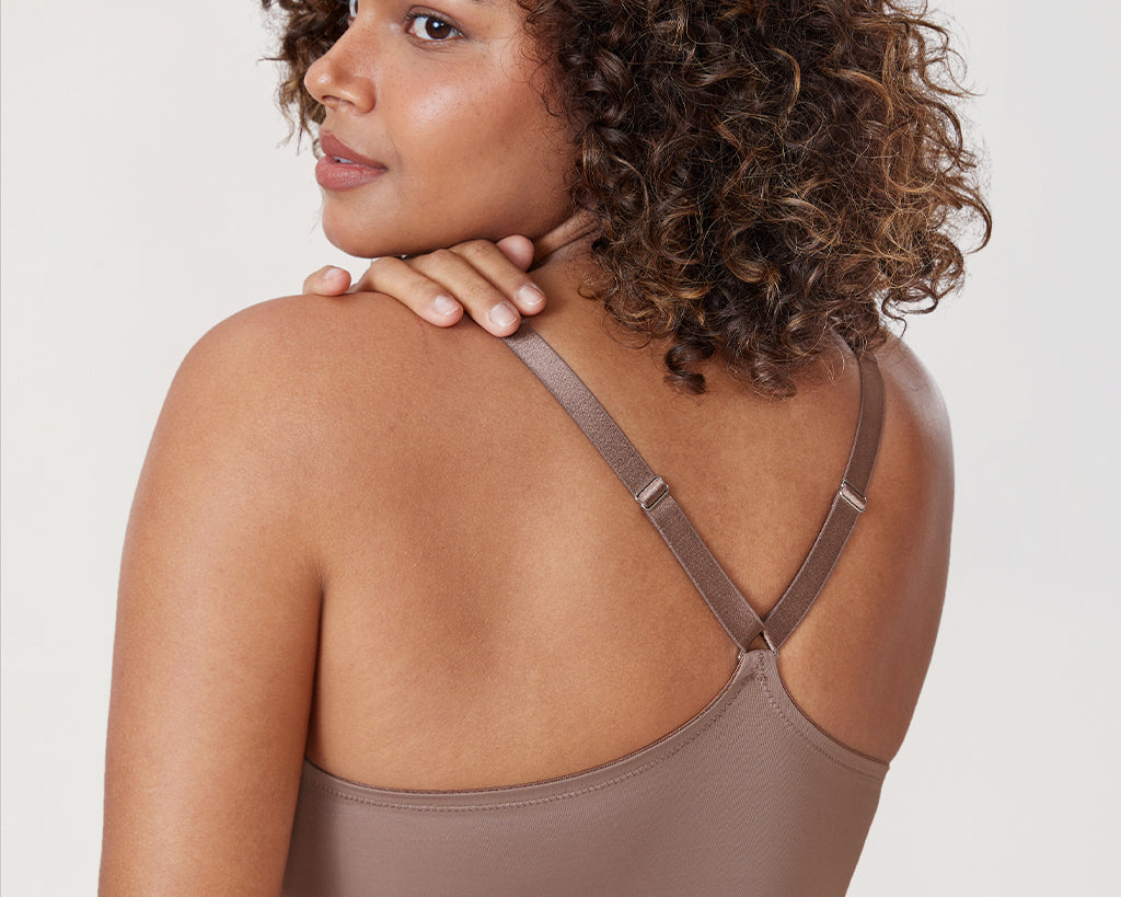 Women's Plunge Racerback Front Closure Bra Gentle Rose