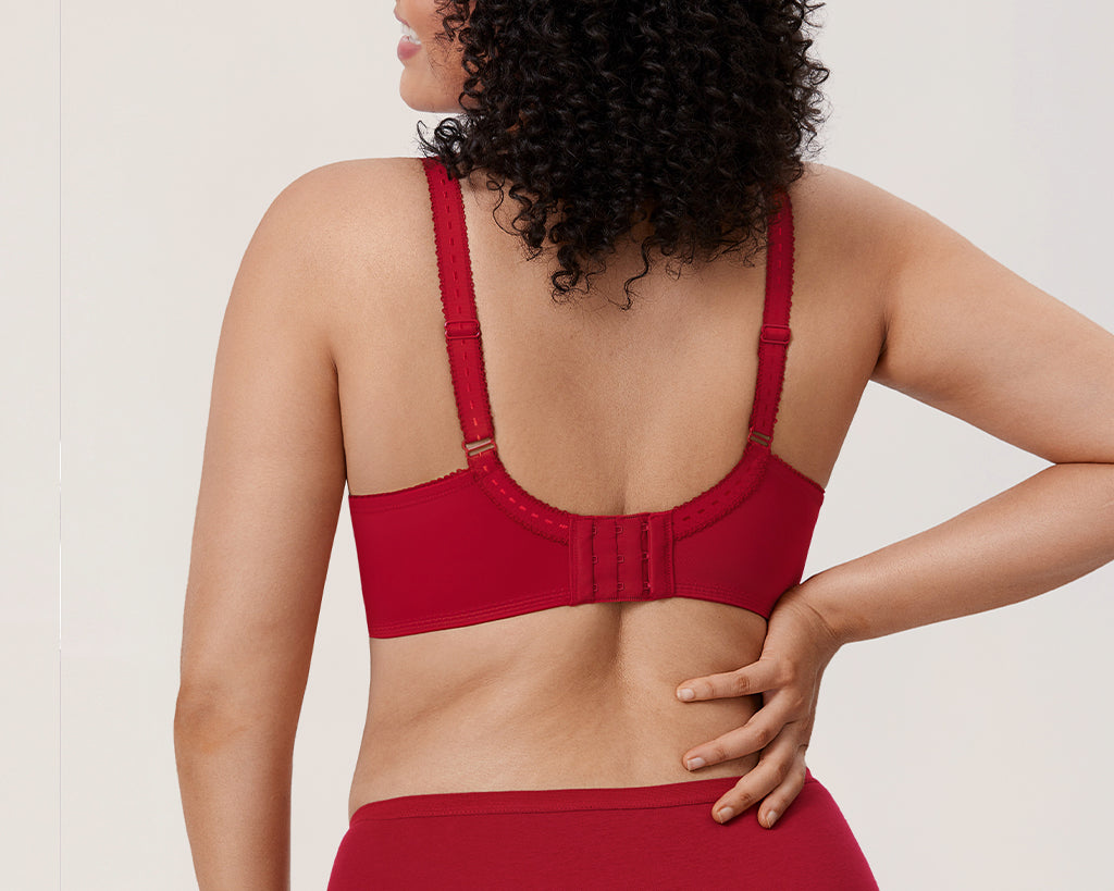 Women's Beauty Lace Bra Dark Red