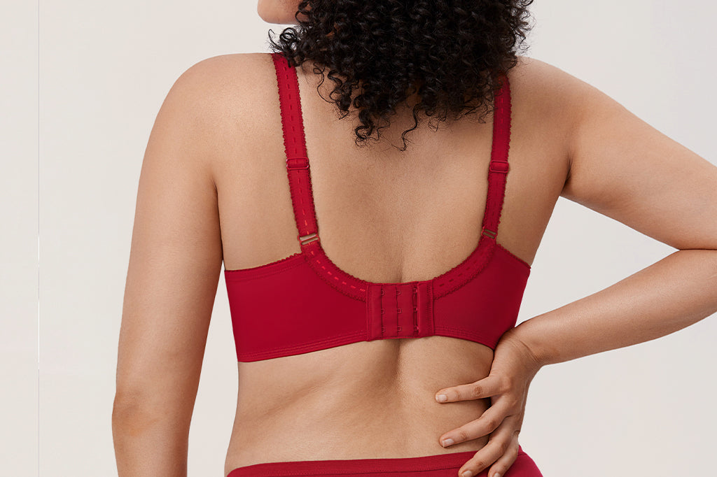 Women's Beauty Lace Bra Dark Red