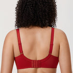 Women's Beauty Lace Bra Dark Red
