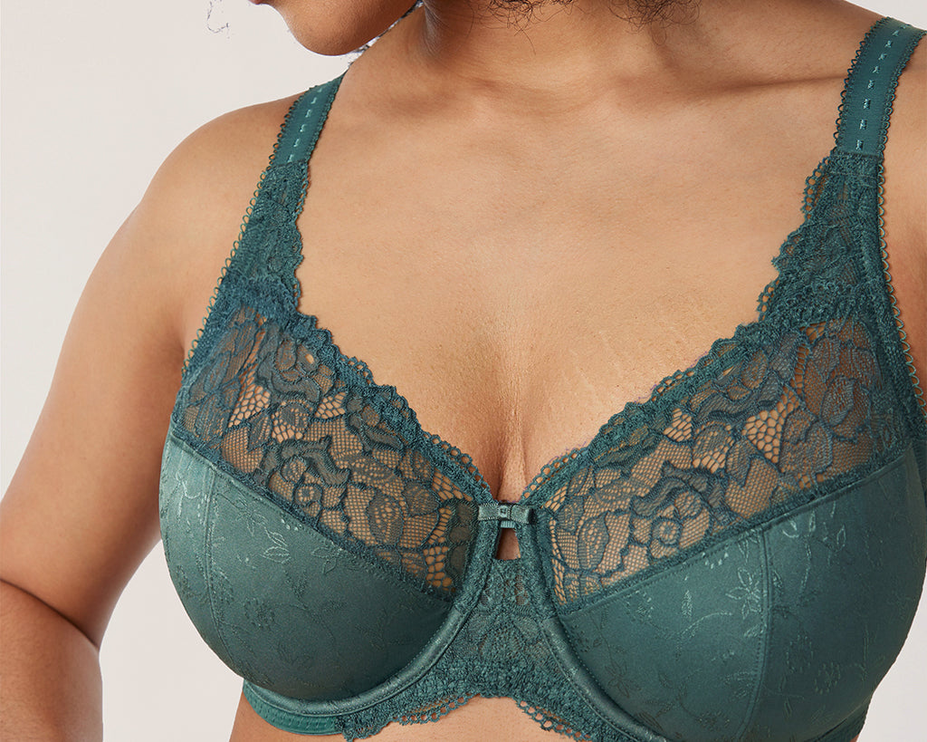 Women's Beauty Lace Bra Dark Red