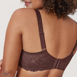 Women's Sheer Lace Unlined Bra Taupe