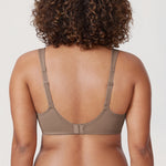 Women's Smooth Minimizer Underwire Bra Brown Purple