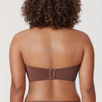 Women's Underwire Strapless Bra Brown Violet