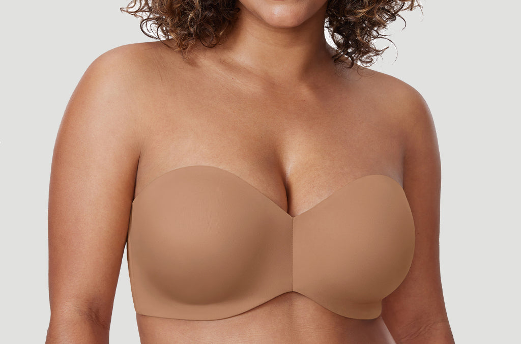 Women's Underwire Strapless Bra Apricot Pink