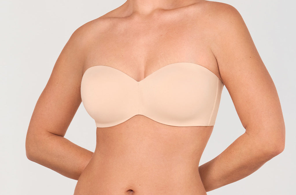 Women's Underwire Strapless Bra Beige