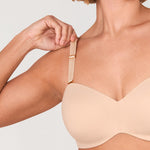 Women's Underwire Strapless Bra Beige