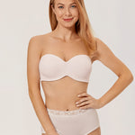 Women's Underwire Strapless Bra Rose White