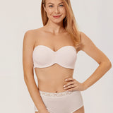 Women's Underwire Strapless Bra Rose White
