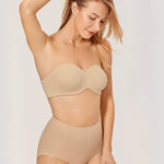 Women's Underwire Strapless Bra Warm Beige