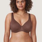 Women's Unlined Minimizer Bra Brown Violet