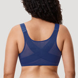 Women's Plunge Back Posture Bra Nightfall Blue