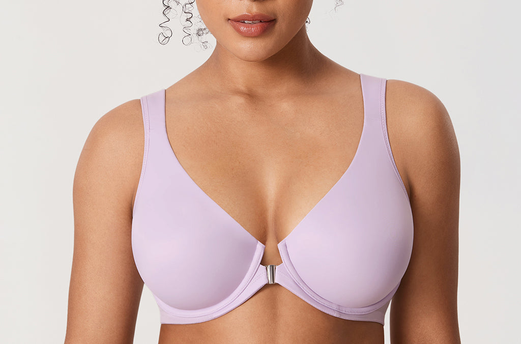 Women's Plunge Back Posture Bra Orchid Hush @model_info:ES2