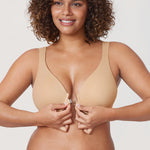 Women's Plunge Back Posture Bra Gravel Beige