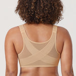 Women's Plunge Back Posture Bra Mochaccino
