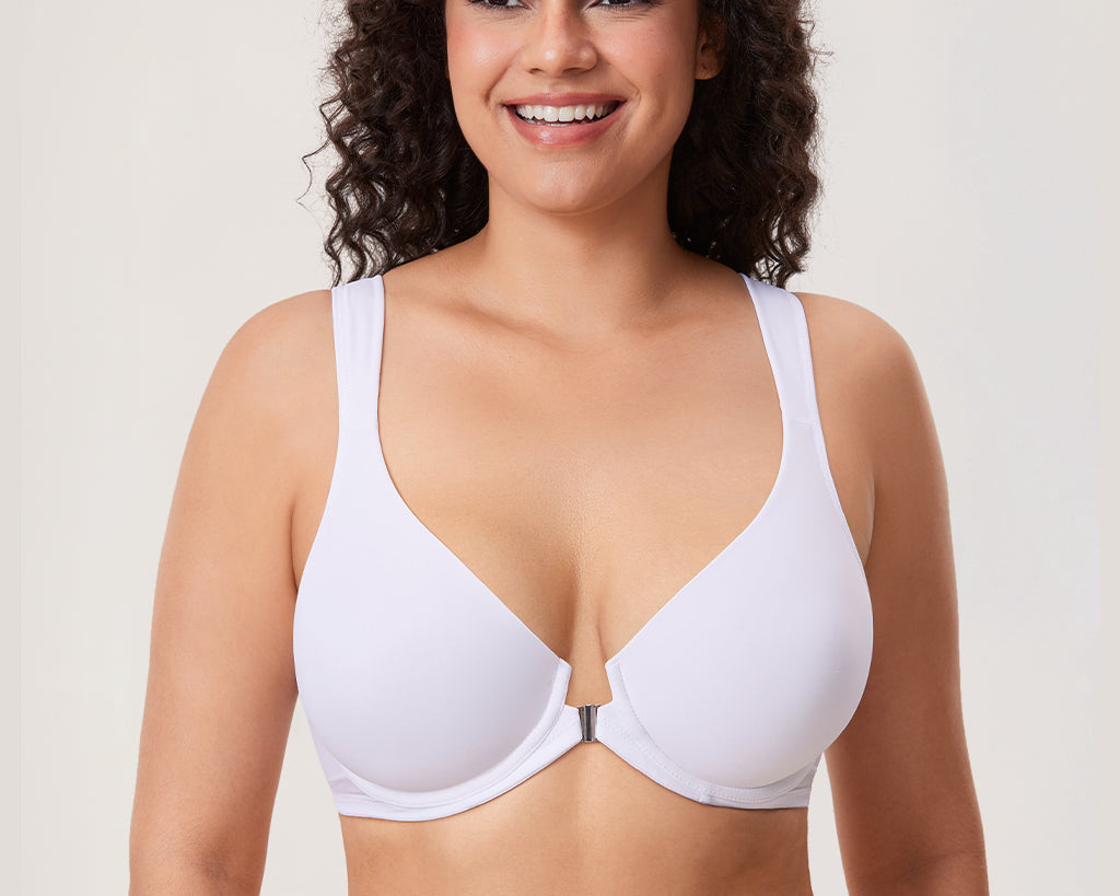 Women's Plunge Back Posture Bra Gravel Beige