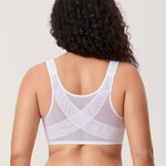 Women's Plunge Back Posture Bra Gravel Beige