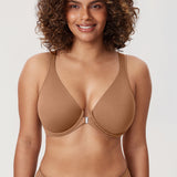 Women's Plunge Back Posture Bra Gravel Beige @model_info:G1