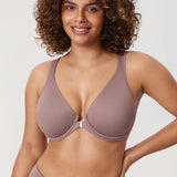 Women's Plunge Back Posture Bra Mochaccino @model_info:M1