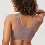 Women's Plunge Back Posture Bra Mochaccino @model_info:M2