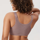 Women's Plunge Back Posture Bra Mochaccino @model_info:M2