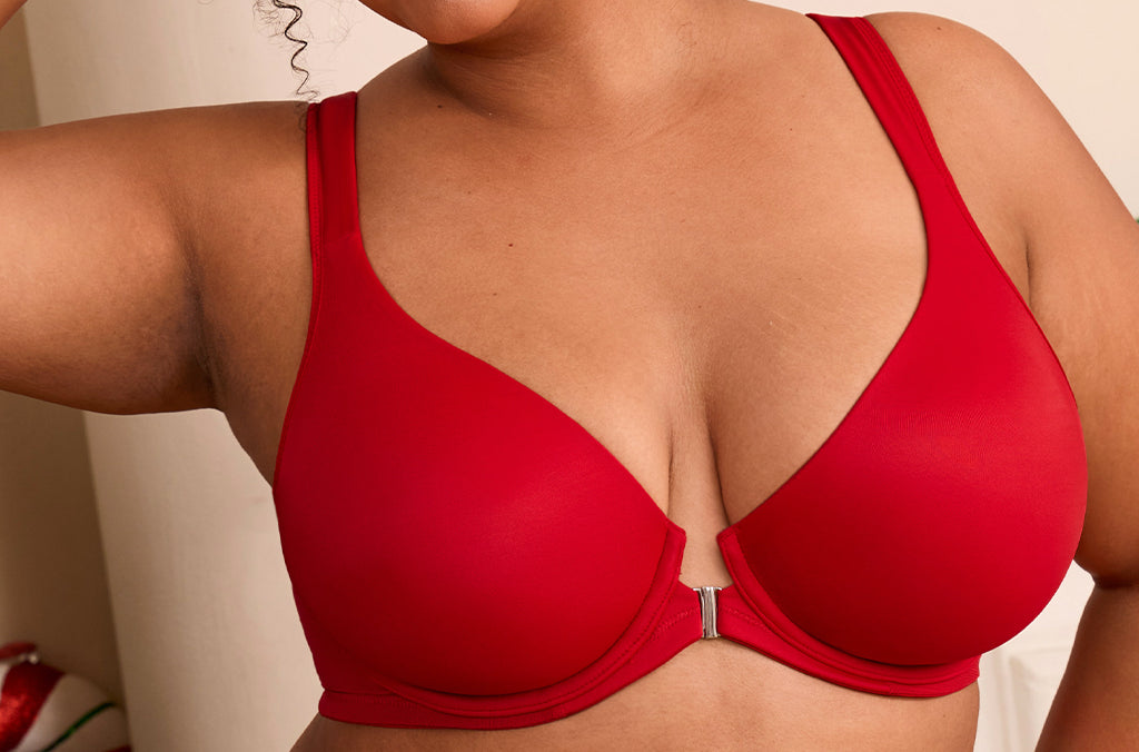 Women's Plunge Back Posture Bra Beige