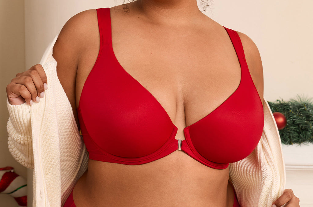 Women's Plunge Back Posture Bra Beige