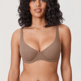 Women's Unlined Balconette Bra Brown Purple