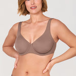 Women's Unlined Balconette Bra Brown Purple