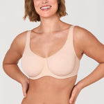 Women's Supportive Full Coverage Bra Beige
