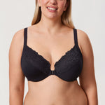 Women's Lace Front Closure Posture Bra Black