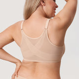 Women's Lace Front Closure Posture Bra Beige