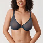 Women's Sheer Mesh Front Closure Posture Bra Sargasso @model_info:ES4