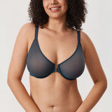 Women's Sheer Mesh Front Closure Posture Bra Sargasso @model_info:ES4