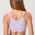 Women's Sheer Mesh Front Closure Posture Bra Orchid Hush @model_info:ESA2