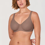 Women's Everyday Full Coverage Underwire Bra Brown Purple