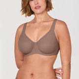 Women's Everyday Full Coverage Underwire Bra Brown Purple
