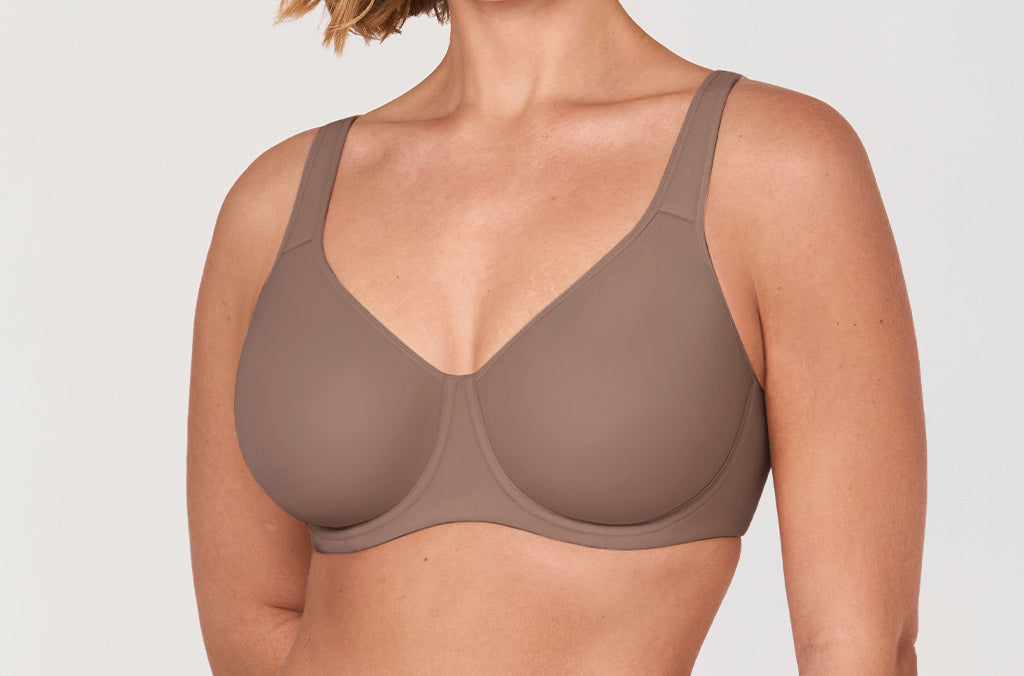Women's Everyday Full Coverage Underwire Bra Brown Purple