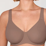 Women's Everyday Full Coverage Underwire Bra Brown Purple