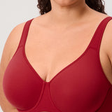 Women's Everyday Full Coverage Underwire Bra Dark Red @model_info:ES3