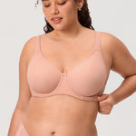 Women's Everyday Full Coverage Underwire Bra Blush Beige @model_info:ES1