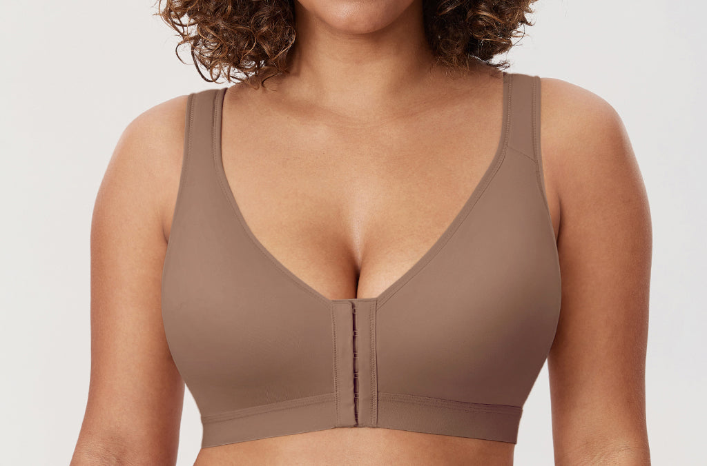 Women's Lightly Padded Posture Bra Brown Purple
